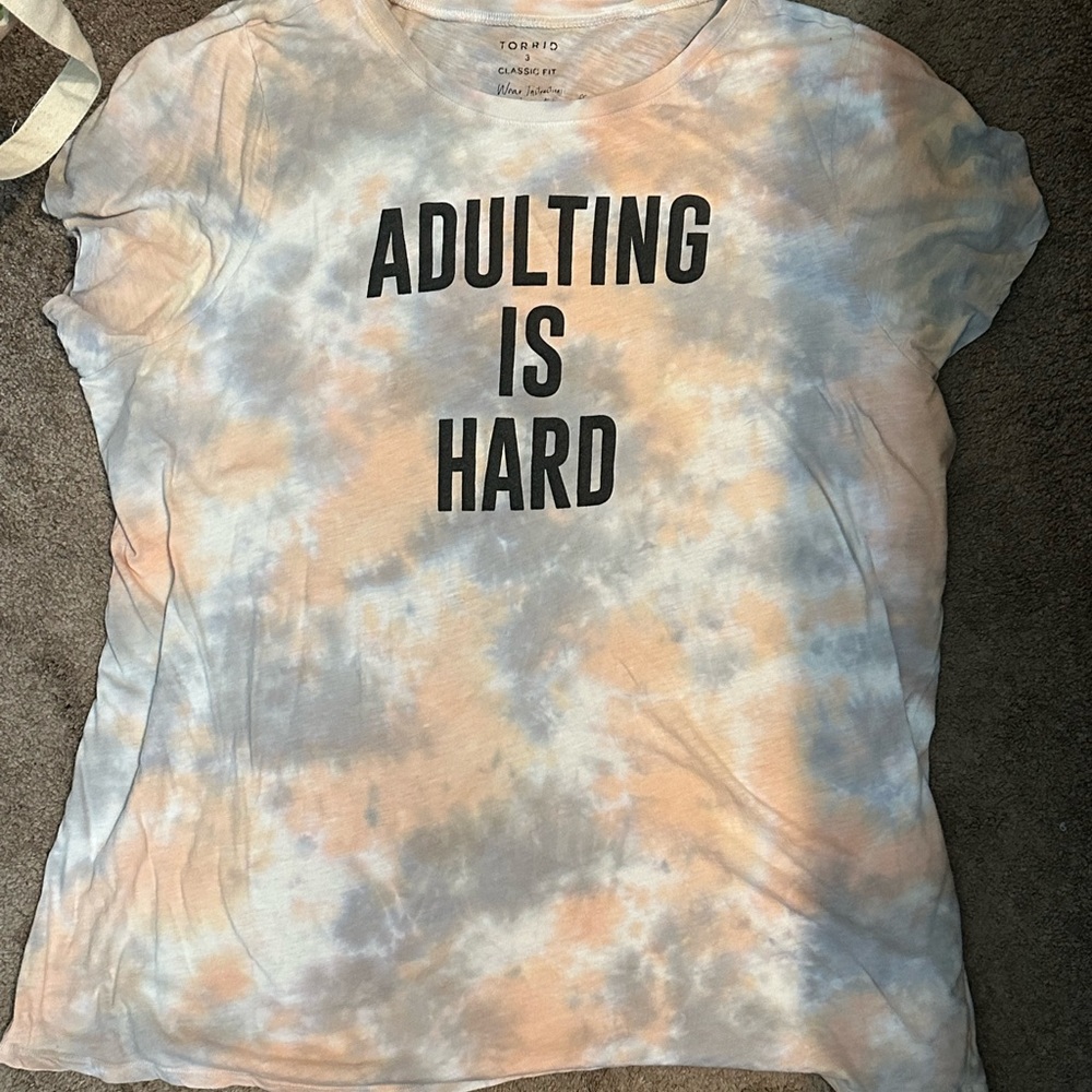 TORRID Size 3 Women’s T Shirt “Adulting is Hard “